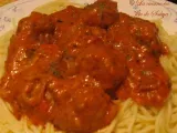 Recette Spaghettis aux boulettes de viande et au basilic