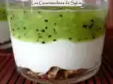 Recette Verrine de crème d'amande au kiwi