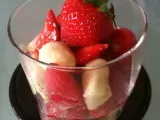 Recette Salade de fraises et bananes au sirop d'orgeat