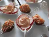 Recette Rose de saumon et radis croquants