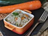 Recette Riz pilaf au lait de coco, courgette et carotte