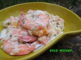 Recette Salade de riz et de crevettes au lait de coco