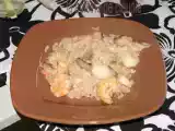 Recette Risotto crevette, cabillaud, champignons au champagne