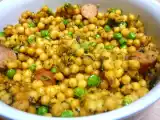 Recette Moghrabieh aux petits pois ?peas moghrabieh