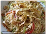 Recette Nouilles chinoises diététique poulet crevettes ou du bon usage du cuiseur vapeur chez gal