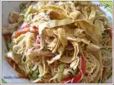 Recette Nouilles chinoises diététique poulet crevettes ou du bon usage du cuiseur vapeur chez gal