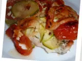 Recette Escalopes de dinde, tomates, courgettes, mozzarella
