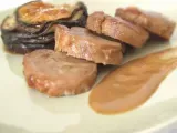 Recette Médaillons de filet mignon de porc sauce porto et gratin d'aubergine