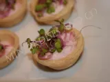 Recette Tartelette pousse et mousse de radis rose