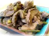 Recette Foies de volailles sautés à l'ail et au céleri