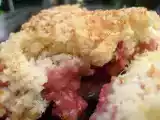 Recette Crumble rhubarbe, fraise, banane et noix de coco