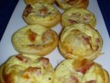 Recette Mini-quiches aux lardons+toasts terrine de lapin+verrines de foie gras