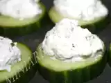 Recette Canape de concombre et mousse de chevre aux herbes