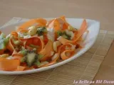 Recette Salade de patate douce et carotte aux deux fruits, sauce cajou-curry, sans blé, sans lait