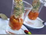 Recette Brochette de poulet au sésame et confit de tomate à l'abricot