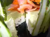 Recette Charlotte d'asperges à la mousse de chèvre et au saumon fumé