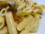 Recette Penne aux champignons, courgettes et sauce curry