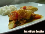 Recette Curry de poisson aux oignons et aux tomates sans lait et sans gluten