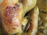 Recette Poulet à la marocaine farçi aux vermicelles chinoises et champignons