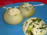 Recette Oignons farcis poulet - riz