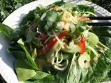 Recette Salade de concombre et mangue, sauce aux amandes