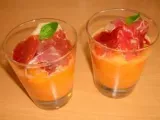 Recette Soupe de melon au basilic et jambon sec