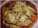 Recette Pizza légère champignon, aubergines et courgettes