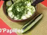Recette Salade crue de courgettes et concombre