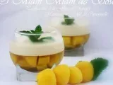 Recette Pannacotta a la fleur d'oranger mangue en gelee de citronnelle