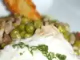 Recette Dos de daurade à la citronnelle, poêlée de petits pois aux lardons, tuile de parmesan