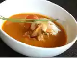 Recette Cappuccino de langouste et brochette de pétoncle