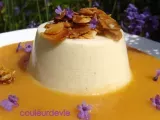 Recette Panna cotta vanille-pêche aux amandes caramélisées