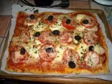 Recette Pizza chorizo/chèvre