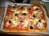 Recette Pizza chorizo/chèvre