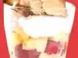 Recette Verrine aux petit beurre, aux ananas et framboises