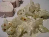 Recette Blanc de poulet farci et gratin de blettes au roquefort
