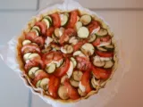 Recette Une tarte salée d'été: courgettes, tomates, mozzarella