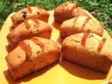 Recette Petits cakes aux écorces d?oranges confites et éclats de chocolat noir