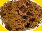 Recette Spaghettis et jambon cuit & crème d'oignon et échalote