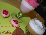 Recette Mousse fraise/panna cotta/mousse framboise ~ tartelettes et gâteaux choco/amandes