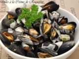 Recette Moules de bouchot a la creme de roquefort