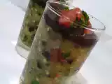 Recette Verrines d'aubergine et tapenade.