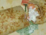 Recette Crêpes crevettes et fromage frais à la ciboulette