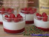 Recette Panna cotta vanille sur coulis de framboise et gelée de miel au thym