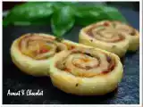 Recette Palmitos feuilletés tomate, pistache et basilic