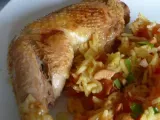 Recette Cuisses de poulet au riz jaune et noix de cajou