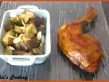 Recette Poulet au raz el hanout, aubergine et courgette aux amandes