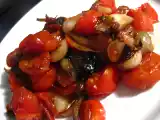 Recette Compotée minute tomates cerises et oignons blancs