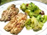 Recette Filets de sardines marinés au bbq, tagliatelles de courgettes