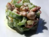 Recette Krabben-gurkensalat - salade de concombre et crevettes grises